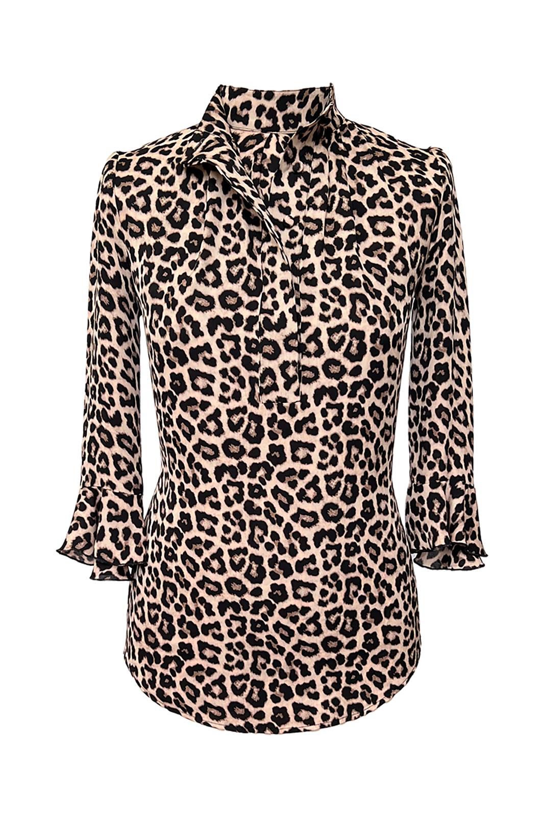 Bardot Womens Silk Shirt - Leopard Print