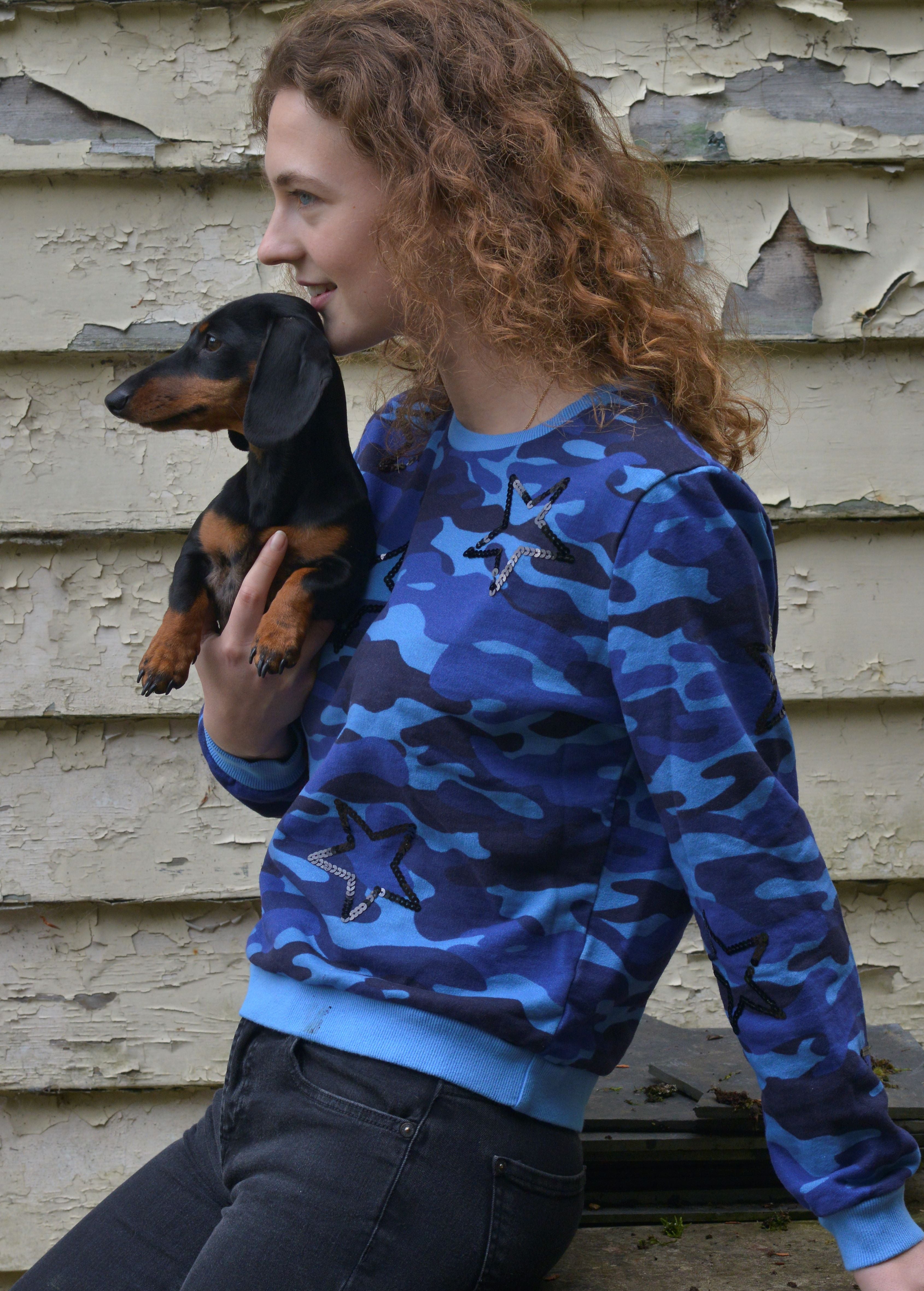 Blue Camo Sweatshirt