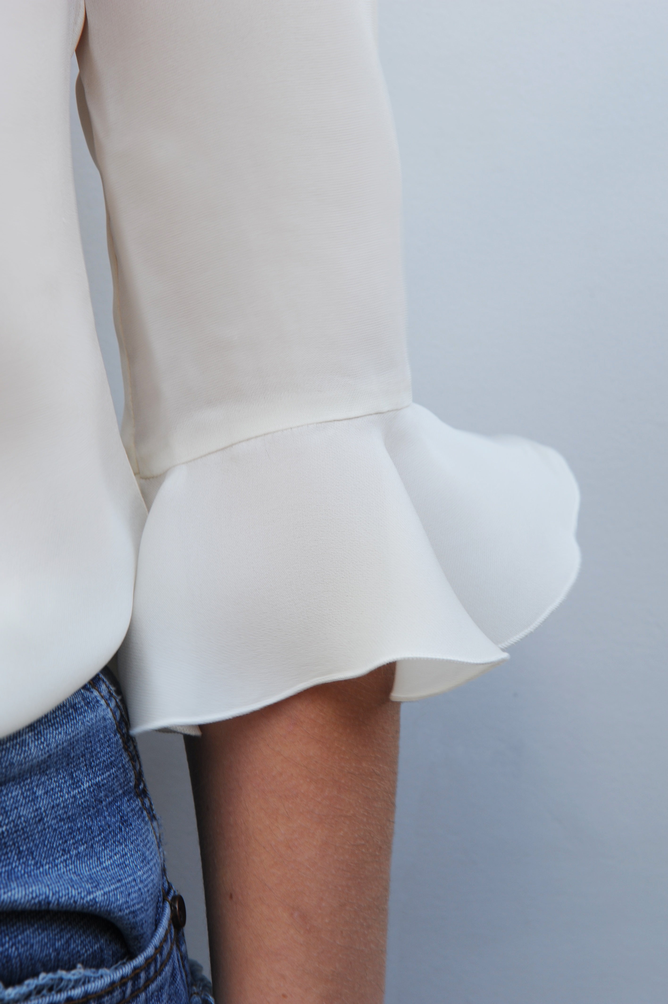 Bardot Silk Shirt Ivory