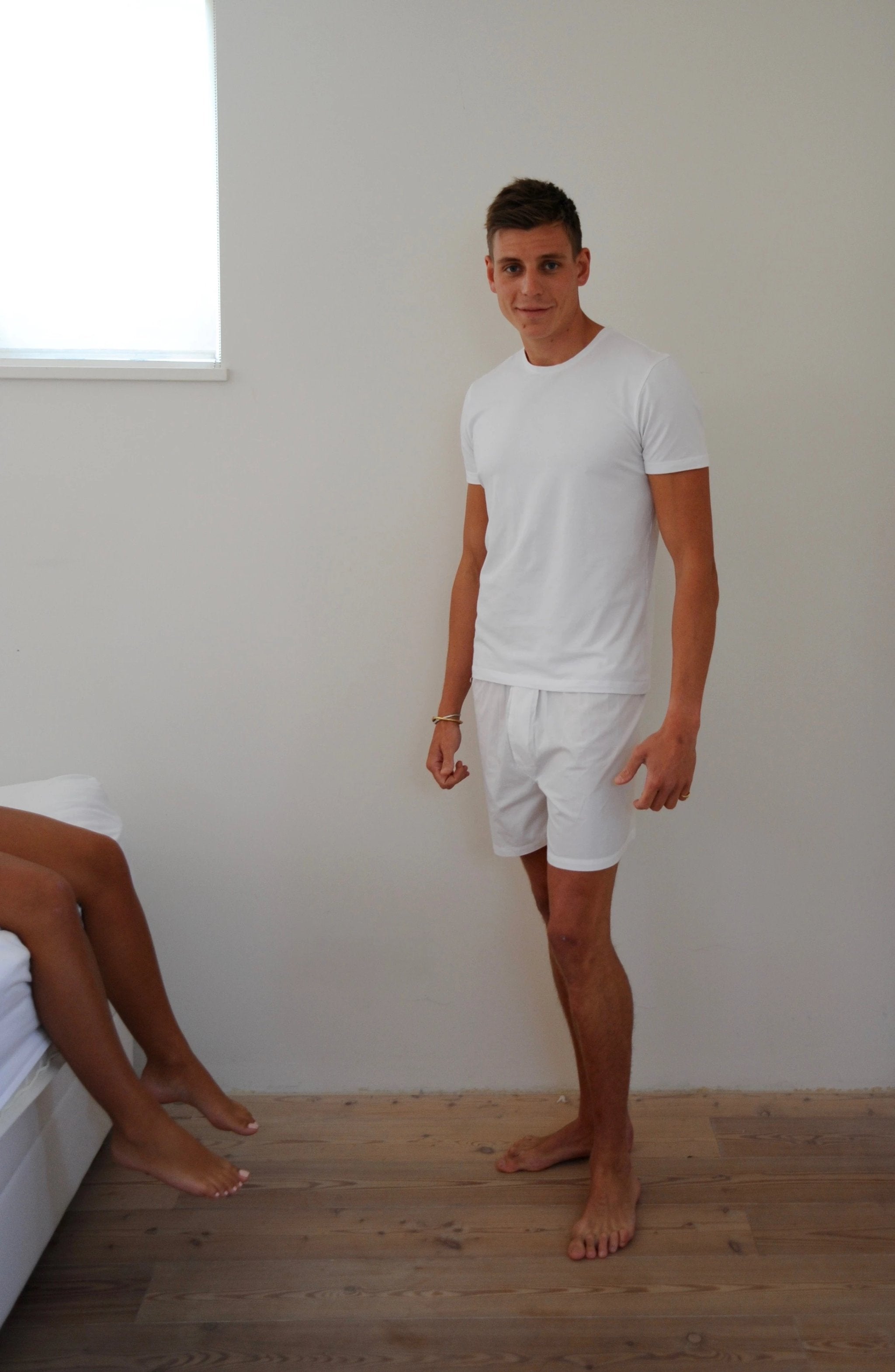 Men's Boxers with Silk Fly Navy - Pom Lampson