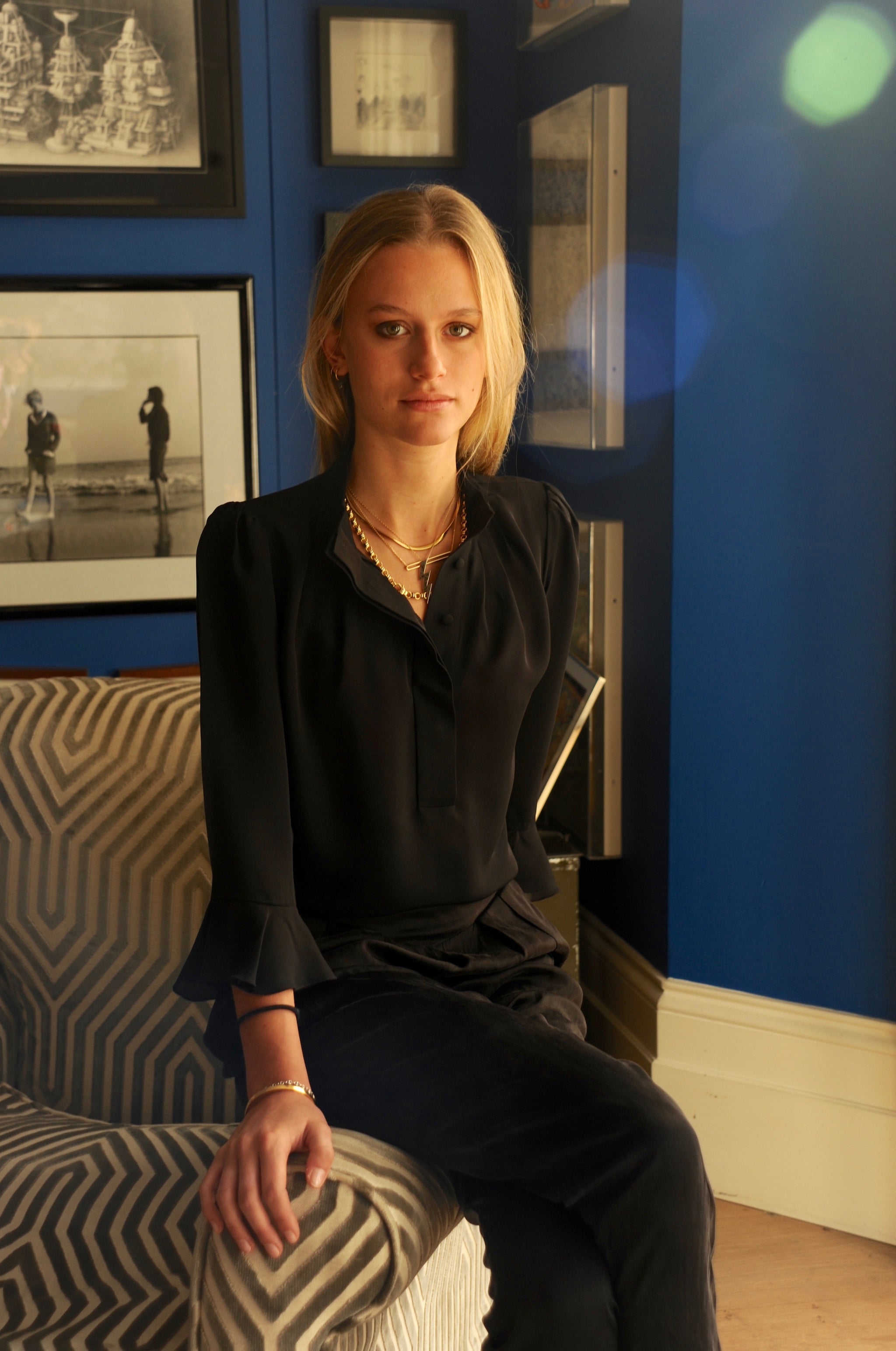 Bardot Silk Shirt Black