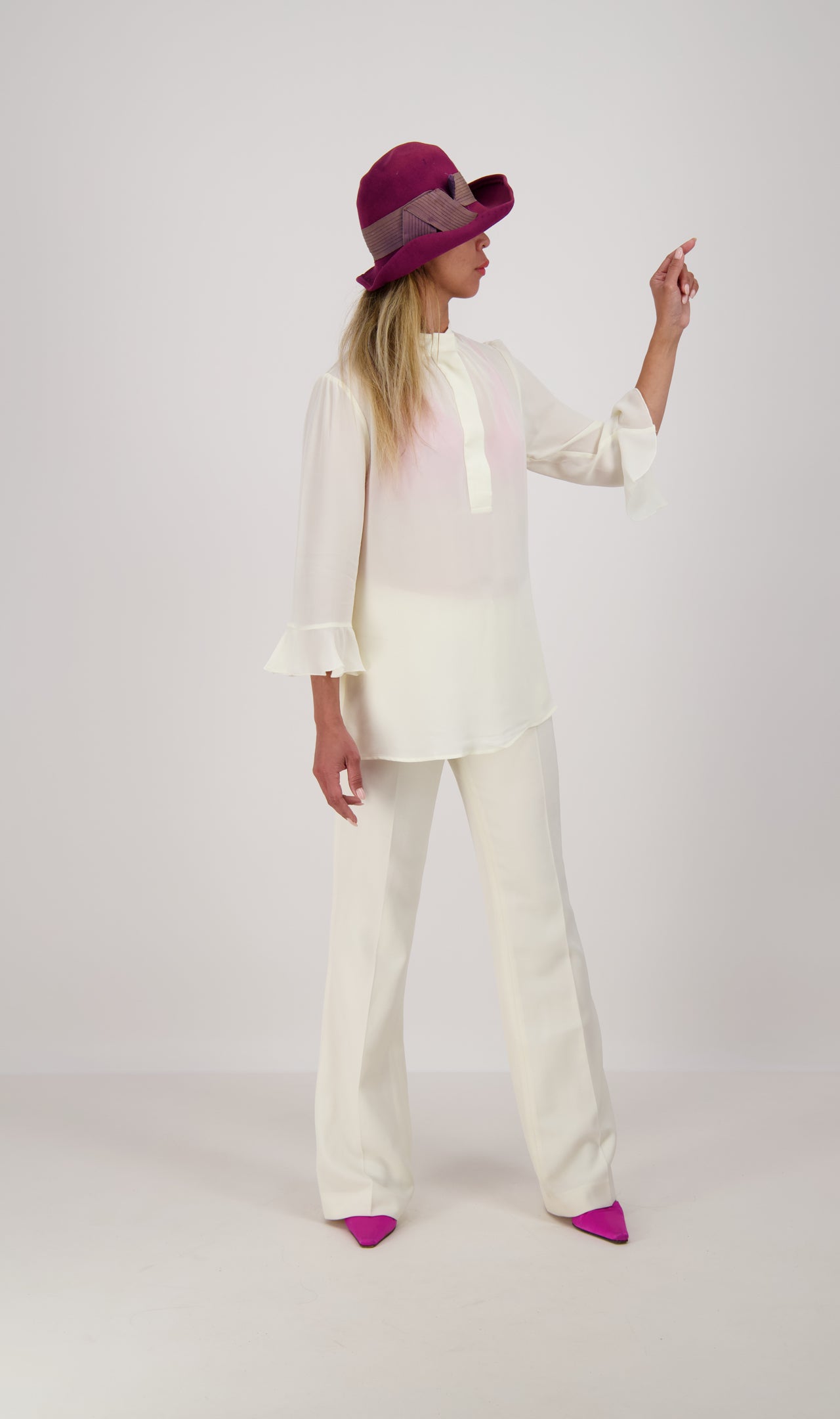 Bardot Silk Shirt Ivory