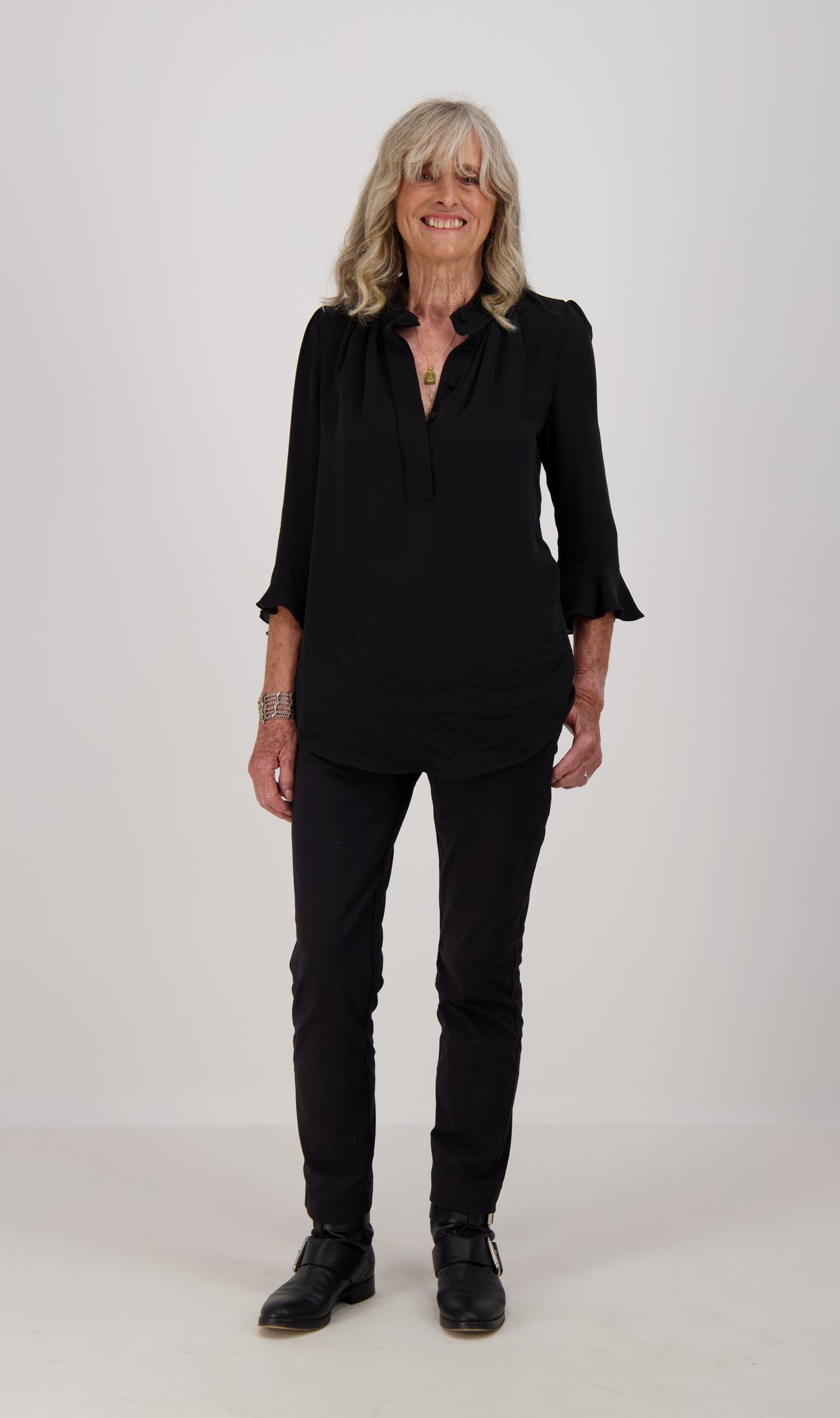 Bardot Silk Shirt Black