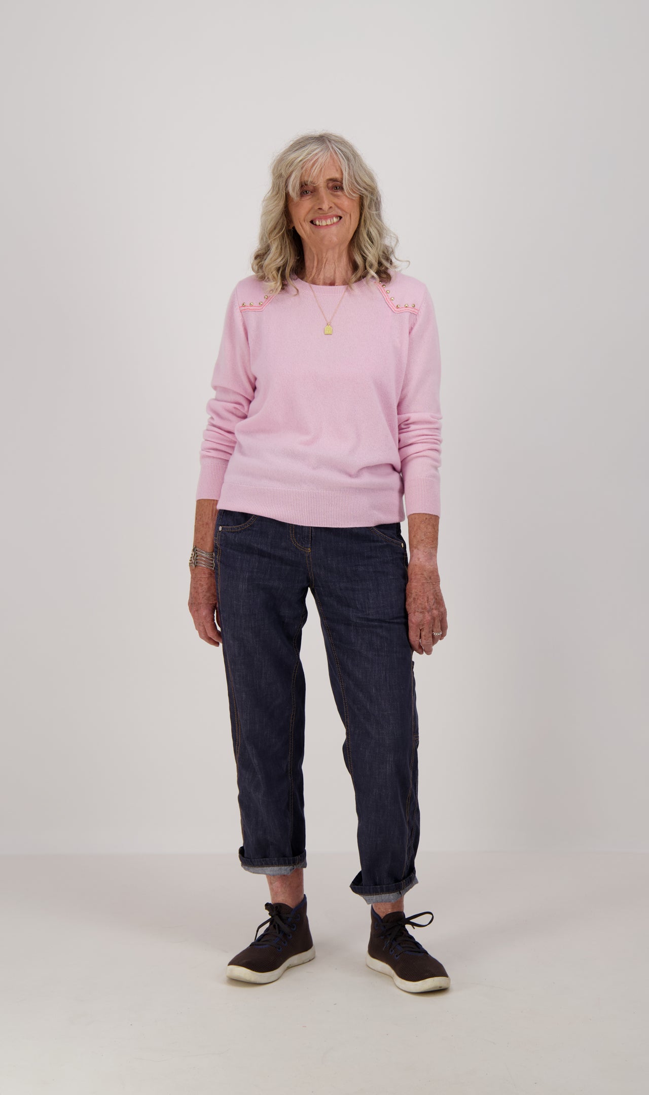 Pom Stud Pale Pink