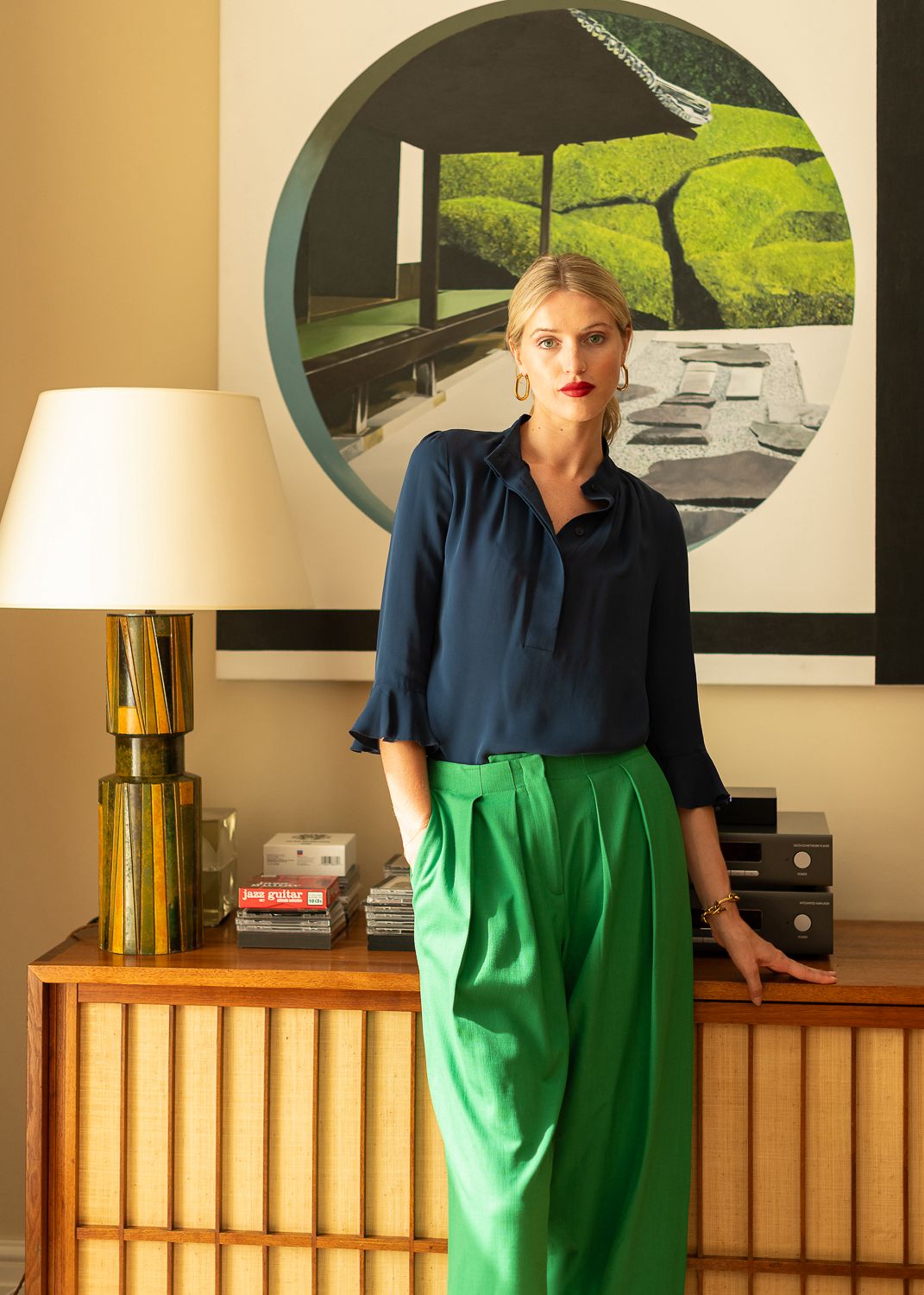 Bardot Silk Shirt Navy (PRE ORDER)