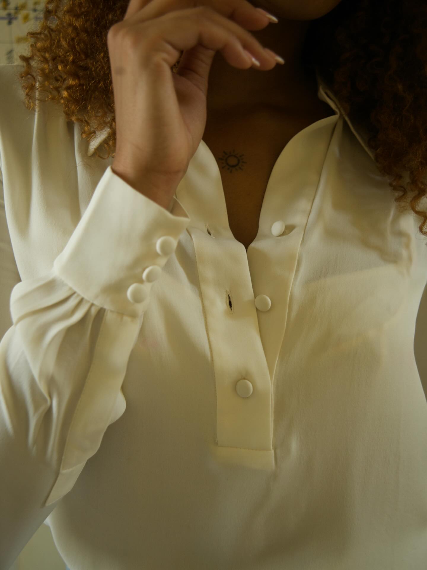 Lupin Womens Silk Shirt - Ivory